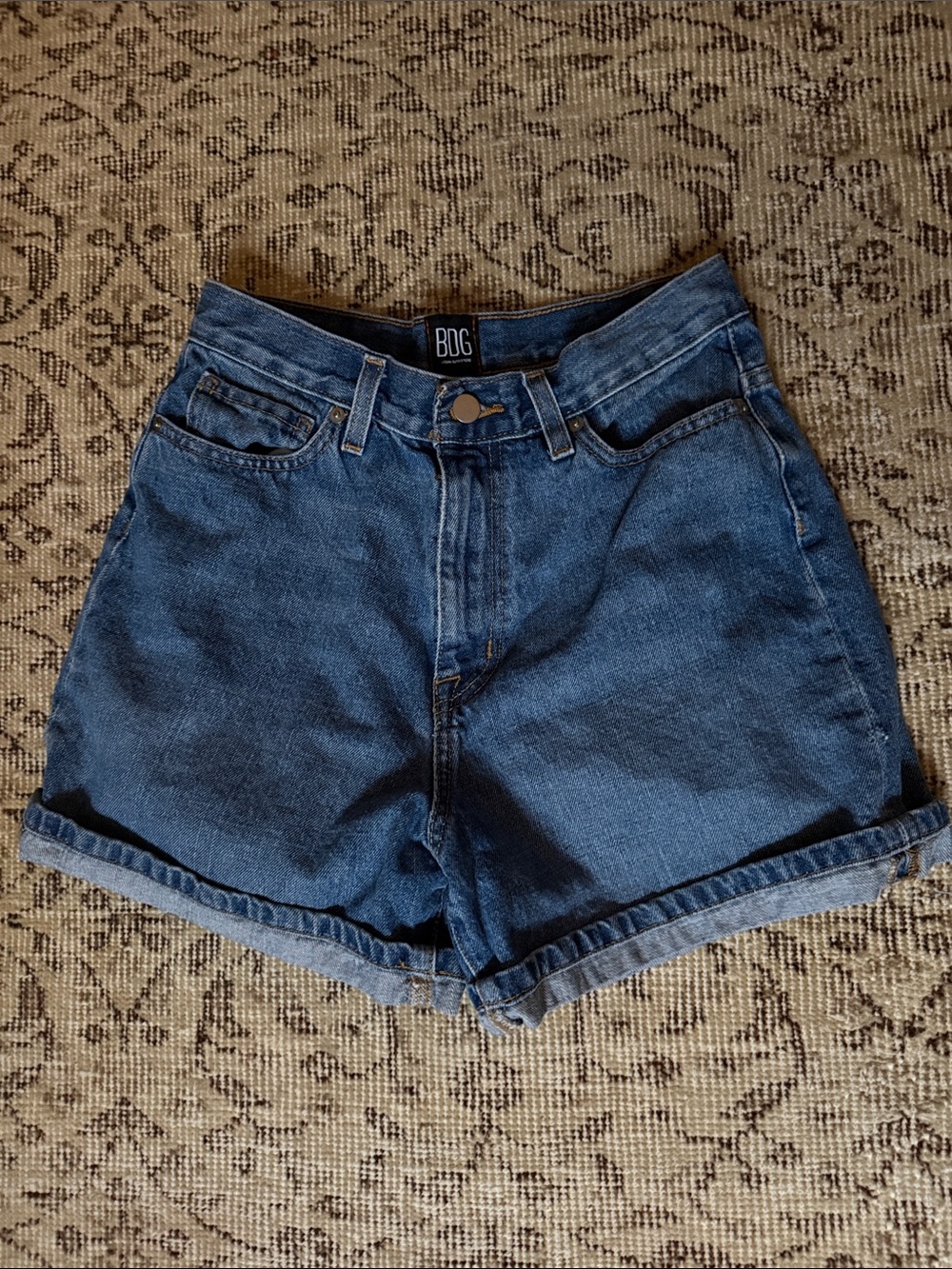 BDG High-Waist Dark Blue Denim Jean Shorts